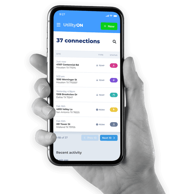 UtilityOn mobile app